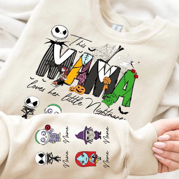 Custom This Mama Loves Her Little Nightmares Sweatshirt, Halloween Gift for Mom