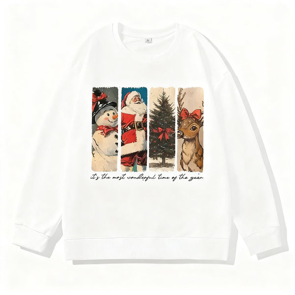 It's The Most Wonderful Time Of The Year Merry Christmas Print Sweatshirt