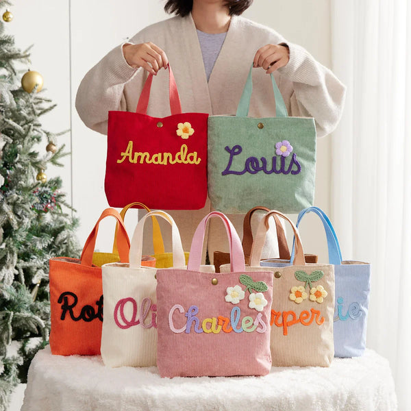 Personalized Name Tote Handbag, Children's Gift, Christmas Gift