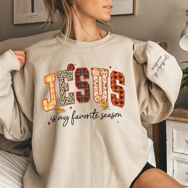 Jesus Is My Favorite Season Shirt, Fall Jesus Shirt, Christian Fall Shirt, Thanksgiving Christian shirt