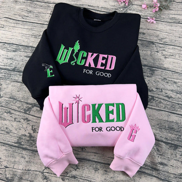 Fantasy Duo Embroidered Glitter Sweatshirt – Musical & Broadway Inspired Gift