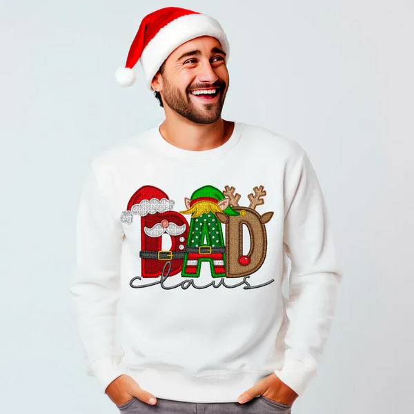Christmas MAMA/DAD/NANA Claus Print Sweatshirt