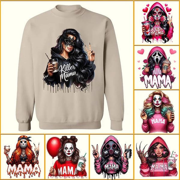 Custom Halloween Horror MAMA Gift Spooky Season T-shirt/Sweatshirt