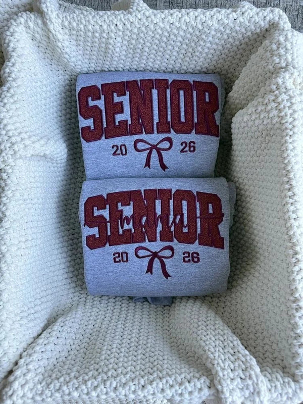 Custom Senior Mama With Year Glitter Embroidery T-shirt,Sweatshirt,Hoodie