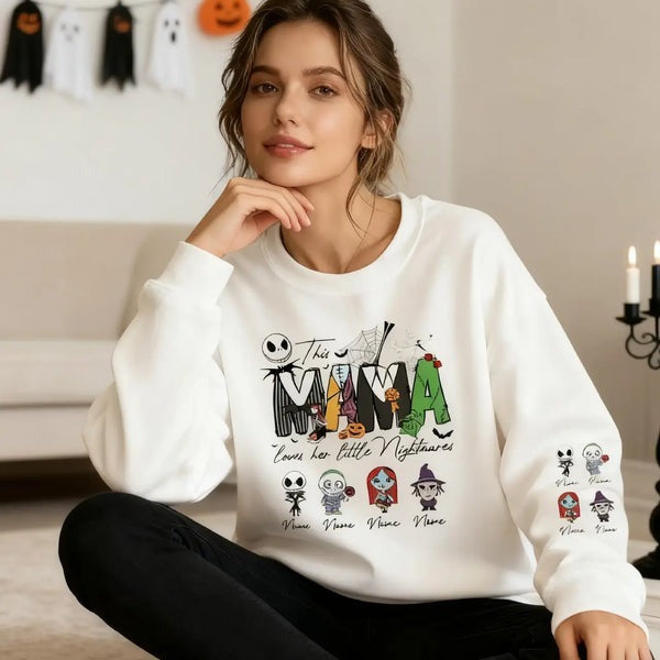 Custom This Mama Loves Her Little Nightmares Sweatshirt, Halloween Gift for Mom
