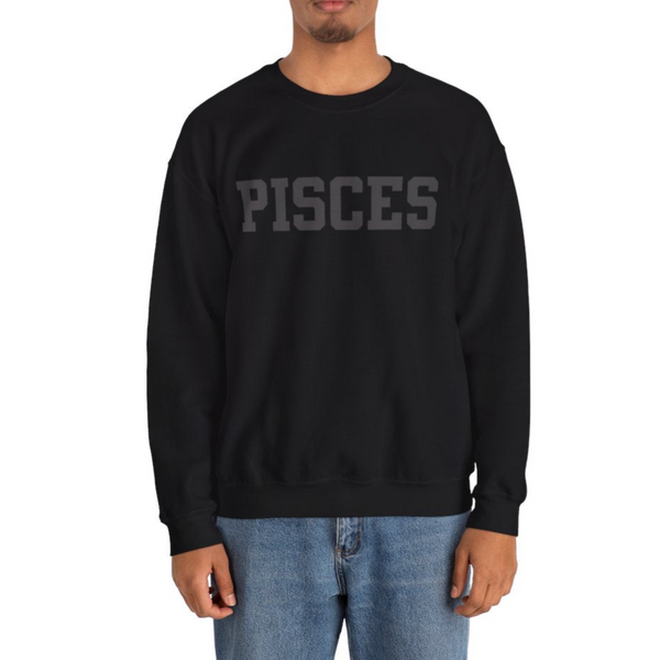 ♓Custom Zodiac Puff Print Crewneck-Pisces Crewneck