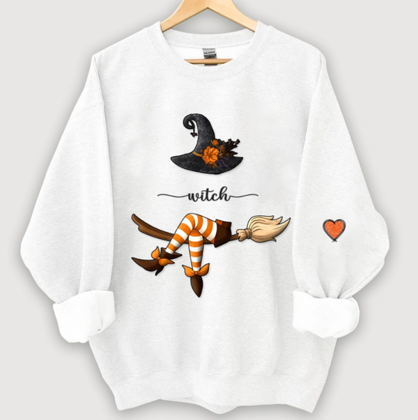 Custom Halloween Sweatshirt For Grandma - Bewitching Fun With Witch Nana
